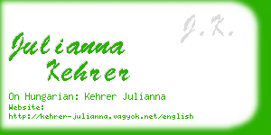 julianna kehrer business card